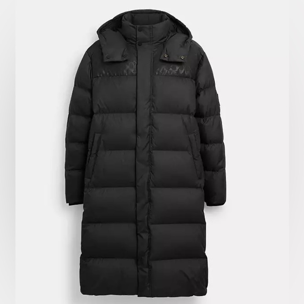 COACH Long Black Puffer Coat - Men’s XL